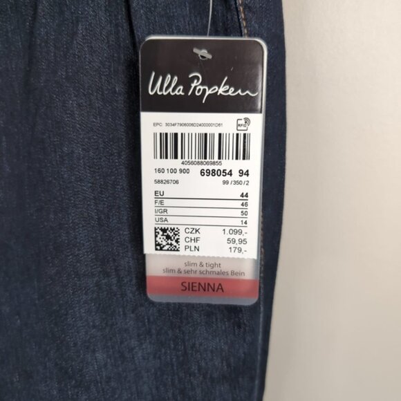 NWT Ulla Popken Sienna Stretch Relaxed Tummy Control Slim & Tight Jeans 14 - Picture 8 of 9